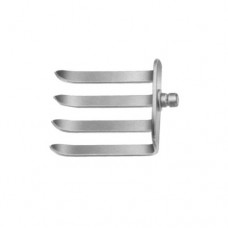 Caspar Lateral Blade Blade with 4 Prongs Stainless Steel, Blade Size 47 x 52 mm